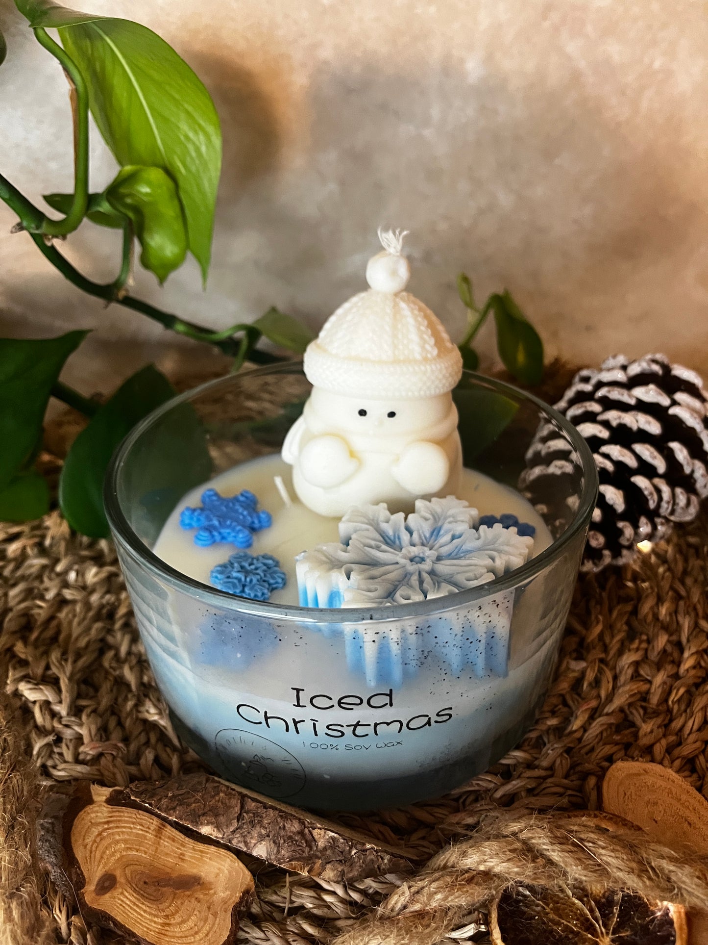Iced Christmas Candle
