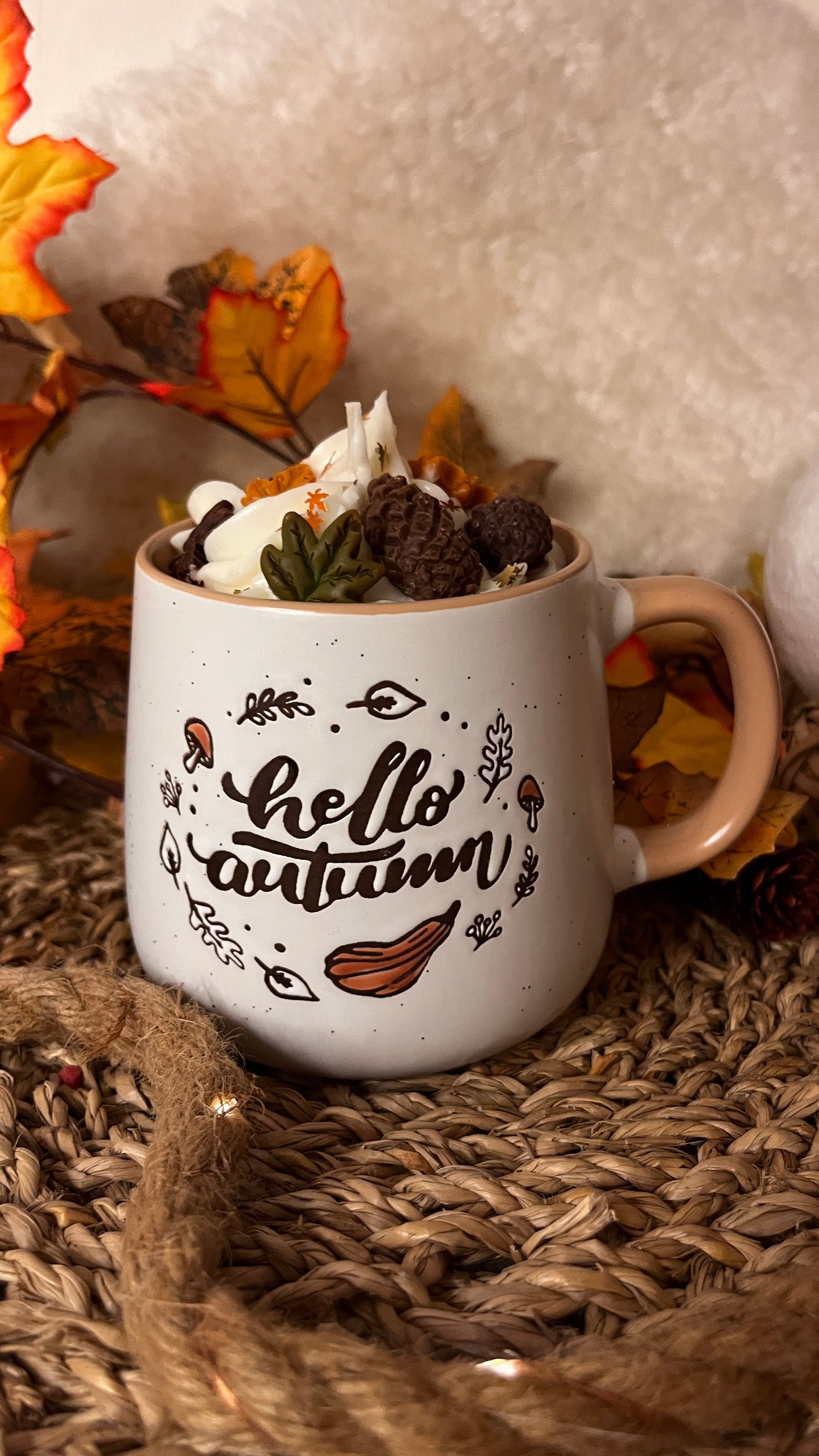 Hello Autumn Cup Candle
