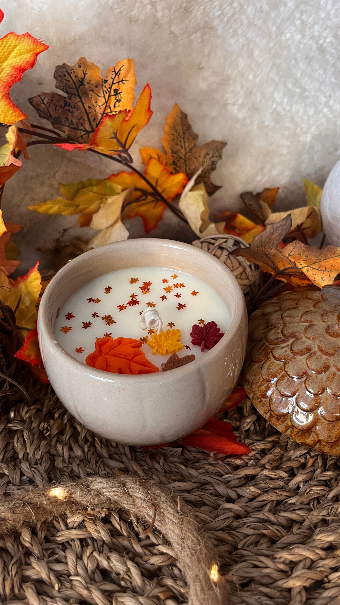 Herbstliche Eichelkerze