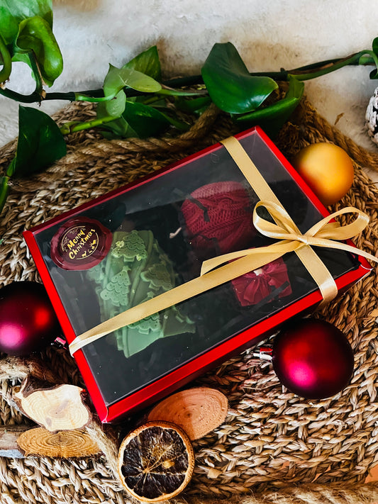 Geschenkset „Christmas Green/ Red“