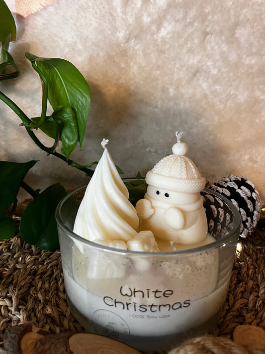 White Christmas Candle